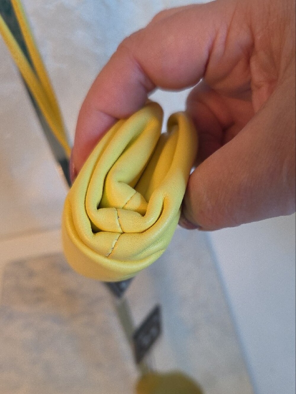 Bottega Veneta Lemon Yellow Mini Shoulder Pouch With COA - Picture 7 of 10